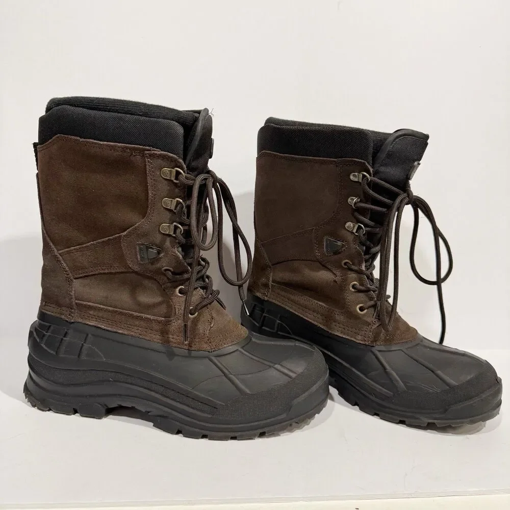 Kamik Men's The Nation Plus Winter Boot Dark Brown Size 10- WK001.0X- Dark Brown